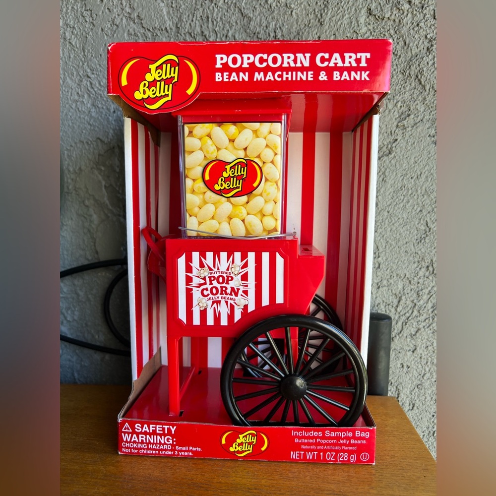 BUTTERED POPCORN CART BEAN MACHINE & BANK